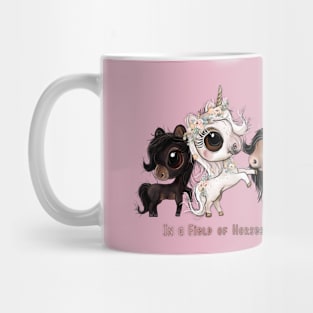 In a Field of Horses.... Mug